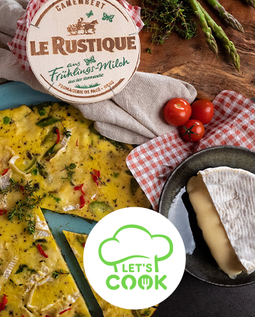 Le Rustique, Subko&co client, cheese campaign showing the idea of how you can use camembert in the kitchen