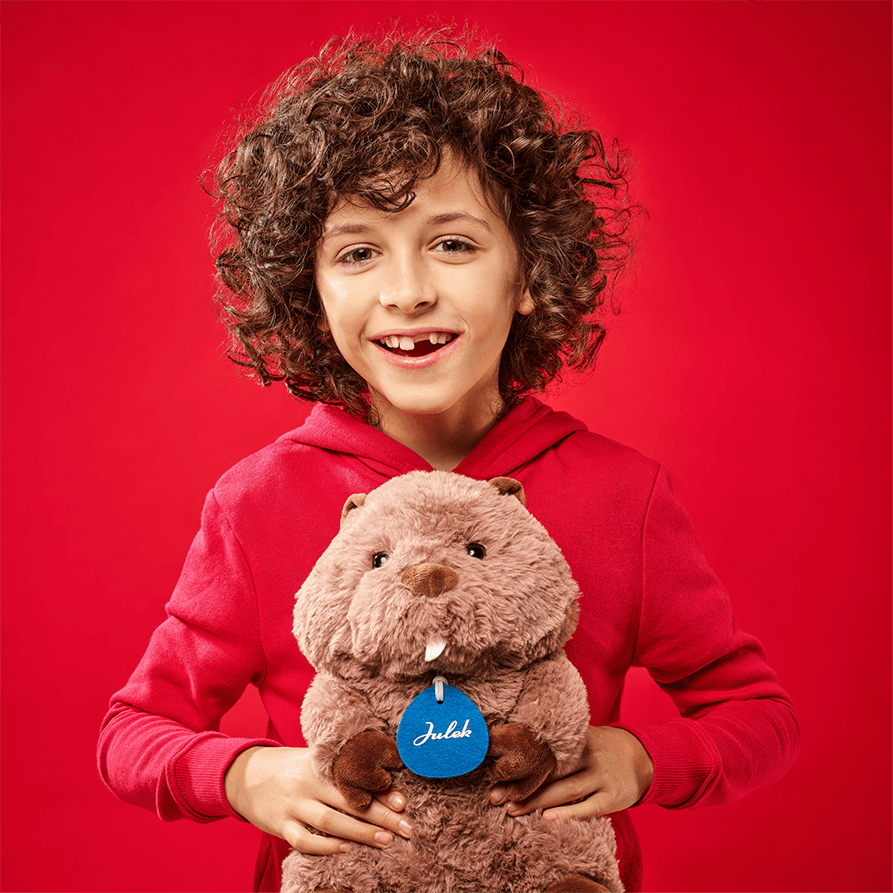the global campaign for Auchan - beaver Julek and a boy